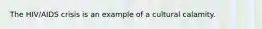 The HIV/AIDS crisis is an example of a cultural calamity.