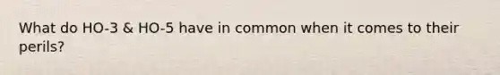 What do HO-3 & HO-5 have in common when it comes to their perils?