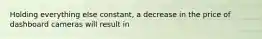 Holding everything else constant, a decrease in the price of dashboard cameras will result in
