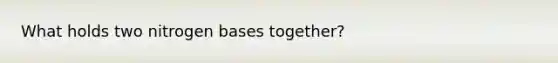 What holds two nitrogen bases together?