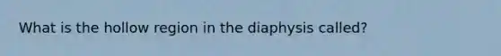 What is the hollow region in the diaphysis called?