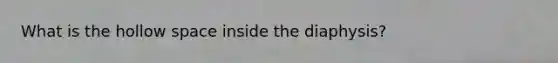 What is the hollow space inside the diaphysis?