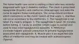 The home health care nurse is visiting a client who was recently diagnosed with type 2 diabetes mellitus. The client is prescribed repaglinide (Prandin) and metformin (Glucophage) and asks the nurse to explain these medications. The nurse should reinforce which instructions to the client? Select all that apply. 1. Diarrhea can occur secondary to the metformin. 2. The repaglinide is not taken if a meal is skipped. 3. The repaglinide is taken 30 minutes before eating. 4. Candy or another simple sugar is carried and used to treat mild hypoglycemia episodes. 5. Metformin increases hepatic glucose production to prevent hypoglycemia associated with repaglinide. 6. Muscle pain is an expected side effect of metformin and may be treated with acetaminophen (Tylenol).