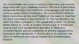 The home health care nurse is visiting a client who was recently diagnosed with type 2 diabetes mellitus. The client is prescribed repaglinide (Prandin) and metformin (Glucophage) and asks the nurse to explain these medications. The nurse should reinforce which instructions to the client? Select all that apply. A. Diarrhea can occur secondary to the metformin. B. The repaglinide is not taken if a meal is skipped. C. The repaglinide is taken 30 minutes before eating. D. Candy or another simple sugar is carried and used to treat mild hypoglycemia episodes. E. Metformin increases hepatic glucose production to prevent hypoglycemia associated with repaglinide. F. Muscle pain is an expected side effect of metformin and may be treated with acetaminophen (Tylenol).