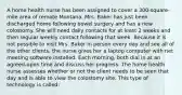 A home health nurse has been assigned to cover a 300-square-mile area of remote Montana. Mrs. Baker has just been discharged home following bowel surgery and has a new colostomy. She will need daily contacts for at least 2 weeks and then regular weekly contact following that week. Because it is not possible to visit Mrs. Baker in person every day and see all of the other clients, the nurse gives her a laptop computer with net meeting software installed. Each morning, both dial in at an agreed-upon time and discuss her progress. The home health nurse assesses whether or not the client needs to be seen that day and is able to view the colostomy site. This type of technology is called: