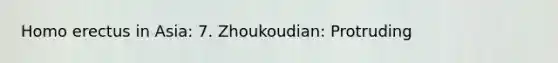 Homo erectus in Asia: 7. Zhoukoudian: Protruding