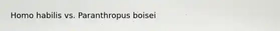 Homo habilis vs. Paranthropus boisei