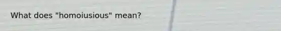 What does "homoiusious" mean?