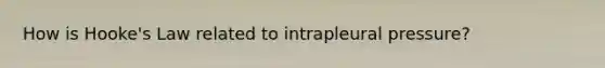 How is Hooke's Law related to intrapleural pressure?