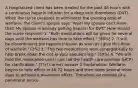 A hospitalized client has been treated for the past 48 hours with a continuous heparin infusion for a deep vein thrombosis (DVT). When the nurse prepares to administer the evening dose of warfarin, the client's spouse says "Wait! My spouse can't have that! My spouse is already getting heparin for DVT." How should the nurse respond? 1. "Both medications will be given for several days until the warfarin has time to take effect." [69%] 2. "I will be discontinuing the heparin infusion as soon as I give this dose of warfarin." [3%] 3. "The two medications work synergistically to help break down the clot in your spouse's leg." [19%] 4. "We will hold the medication until I can call the health care provider (HCP) for clarification." [7%] Correct answer 1 Explanation: Warfarin begins to take effect in 48-72 hours and then takes several more days to achieve a maximum effect. Therefore, an overlap of a parenteral antico