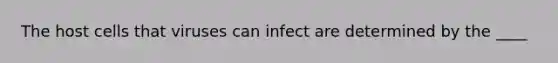 The host cells that viruses can infect are determined by the ____