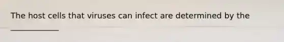 The host cells that viruses can infect are determined by the ____________