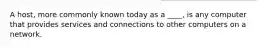 A host, more commonly known today as a ____, is any computer that provides services and connections to other computers on a network.