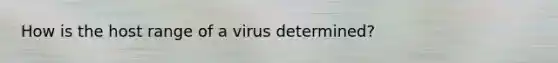 How is the host range of a virus determined?