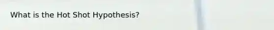 What is the Hot Shot Hypothesis?