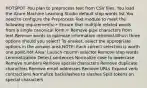 HOTSPOT -You plan to preprocess text from CSV files. You load the Azure Machine Learning Studio default stop words list.You need to configure the Preprocess Text module to meet the following requirements:✑ Ensure that multiple related words from a single canonical form.✑ Remove pipe characters from text.Remove words to optimize information retrieval.Which three options should you select? To answer, select the appropriate options in the answer area.NOTE: Each correct selection is worth one point.Hot Area: Launch column selector Remove stop words Lemmatization Detect sentences Normalize case to lowercase Remove numbers Remove special characters Remove duplicate characters Remove email addresses Remove URLs Expand verb contractions Normalize backslashes to slashes Split tokens on special characters