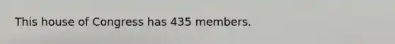 This house of Congress has 435 members.