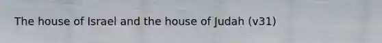 The house of Israel and the house of Judah (v31)