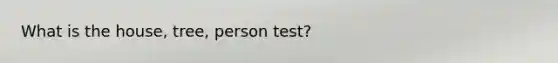 What is the house, tree, person test?