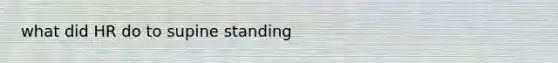 what did HR do to supine standing