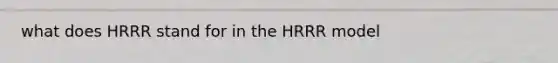 what does HRRR stand for in the HRRR model