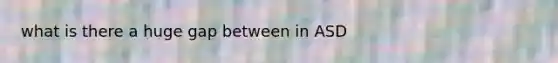 what is there a huge gap between in ASD