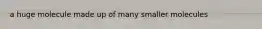 a huge molecule made up of many smaller molecules