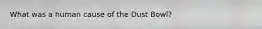 What was a human cause of the Dust Bowl?