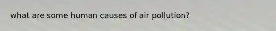 what are some human causes of air pollution?