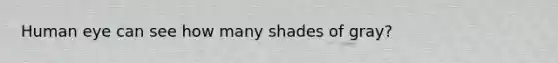 Human eye can see how many shades of gray?