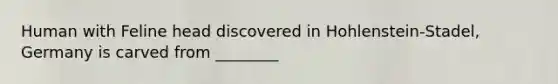 Human with Feline head discovered in Hohlenstein-Stadel, Germany is carved from ________