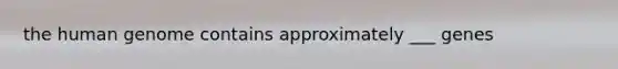 the human genome contains approximately ___ genes