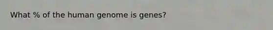 What % of the human genome is genes?