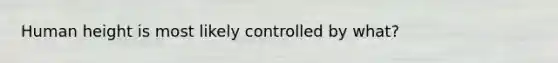 Human height is most likely controlled by what?