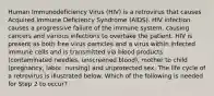 Human Immunodeficiency Virus (HIV) is a retrovirus that causes Acquired Immune Deficiency Syndrome (AIDS). HIV infection causes a progressive failure of the immune system, causing cancers and various infections to overtake the patient. HIV is present as both free virus particles and a virus within infected immune cells and is transmitted via blood products (contaminated needles, unscreened blood), mother to child (pregnancy, labor, nursing) and unprotected sex. The life cycle​ of a retrovirus is illustrated below. Which of the following is needed for Step 2 to occur?