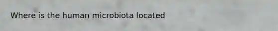 Where is the human microbiota located