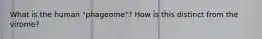 What is the human "phageome"? How is this distinct from the virome?