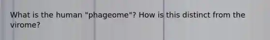 What is the human "phageome"? How is this distinct from the virome?