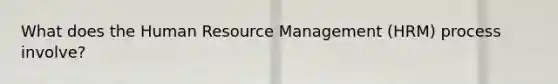 What does the Human Resource Management (HRM) process involve?