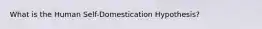 What is the Human Self-Domestication Hypothesis?