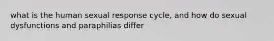 what is the human sexual response cycle, and how do sexual dysfunctions and paraphilias differ