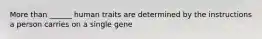 More than ______ human traits are determined by the instructions a person carries on a single gene