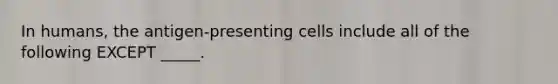 In humans, the antigen-presenting cells include all of the following EXCEPT _____.