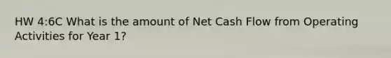 HW 4:6C What is the amount of Net Cash Flow from Operating Activities for Year 1?