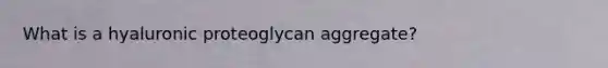 What is a hyaluronic proteoglycan aggregate?