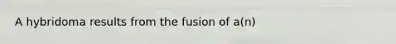 A hybridoma results from the fusion of a(n)