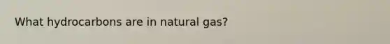 What hydrocarbons are in natural gas?