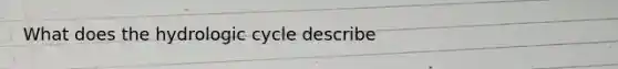 What does the hydrologic cycle describe