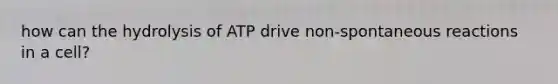 how can the hydrolysis of ATP drive non-spontaneous reactions in a cell?