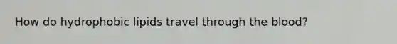 How do hydrophobic lipids travel through the blood?